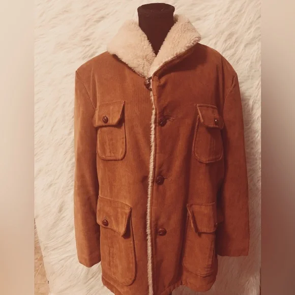 Shanhouse Corduroy Fuzzy Collar Men’s Jacket - Picture 4 of 11